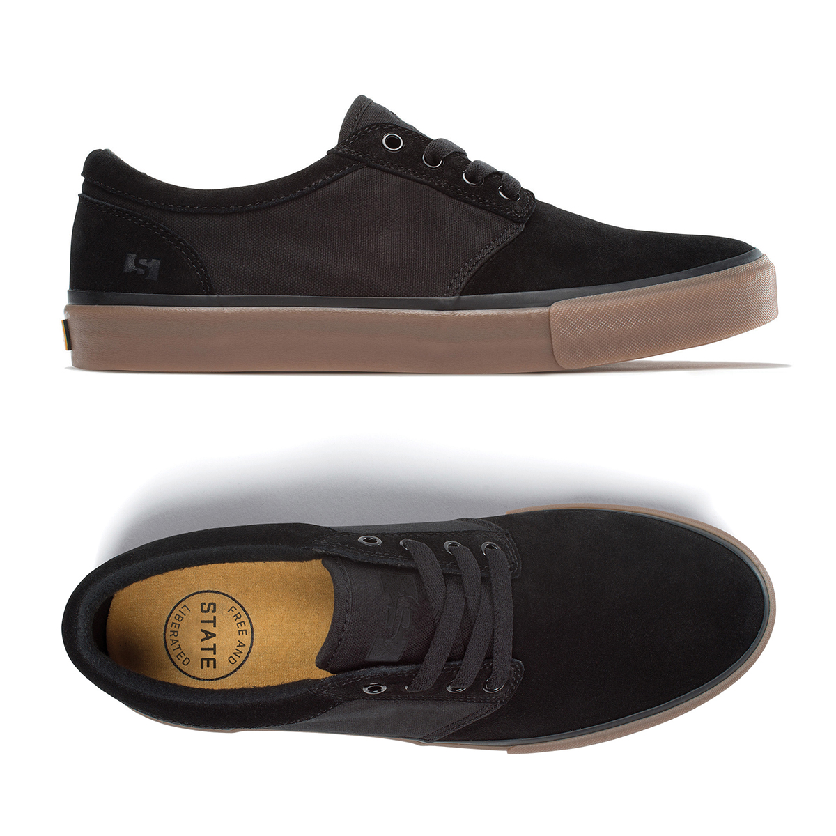 ELGIN black gum suede